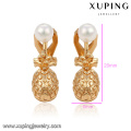 91842 Nouveau design spécial mode femmes bijoux ananas avec boucles d&#39;oreilles perle imitation